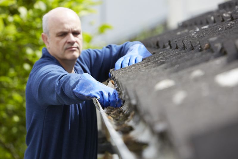 Safety measures during gutter cleaning